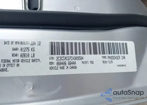 2012 Chrysler 300 Limited from USA, damaged, VIN 2C3CCACG7CH309584